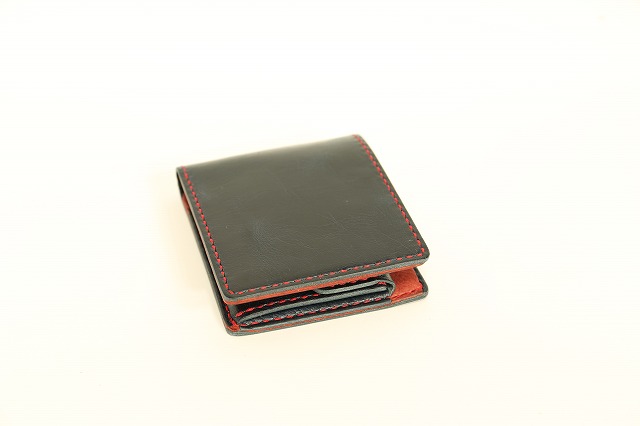 プルアップレザー＆ラクダ革 ツートンカラー ハーフウォレット（二つ折り財布）