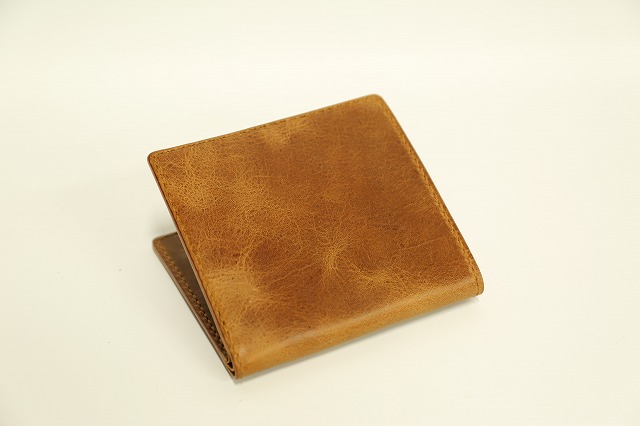 国産タンニン鞣し牛革gonziオリジナル(牛革)レザー使用 二つ折りカード財布を特注オーダーメイド