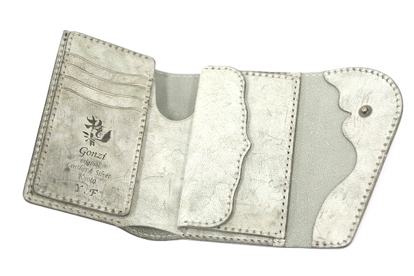 イタリアンタンニン鞣しアラスカレザー 使用 セミロングウォレット（二つ折り財布）特注カスタムオーダー
