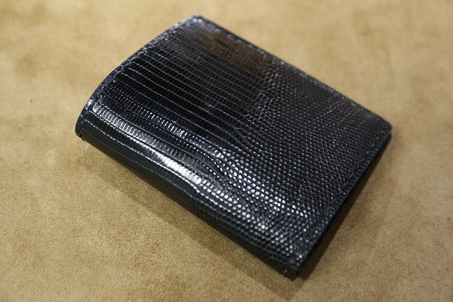 リザード（トカゲ）使用 コンパクトハーフウォレット（二つ折り財布）特注カスタムオーダー