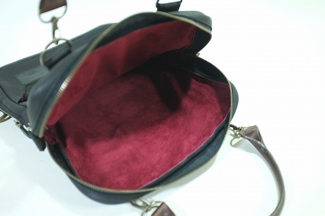 国産クローム鞣し鹿革 使用 A4サイズ３wayバッグ （ショルダーバッグ 手提げ鞄）特注フルオーダーメイド