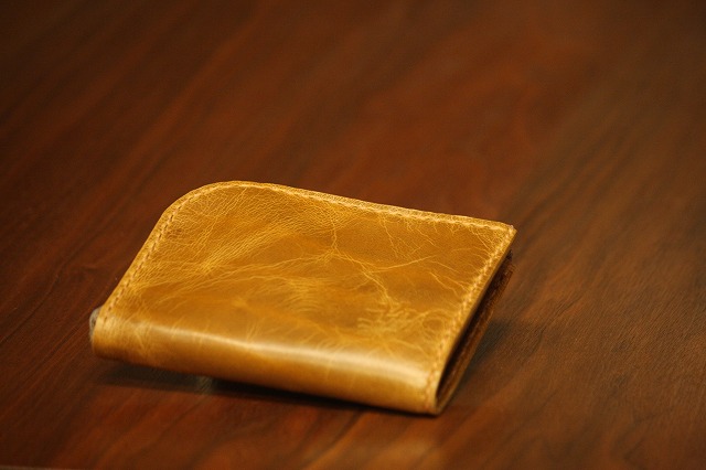 イタリアンタンニン鞣しラクダ革 使用 コンパクトコインケース カードケース（小銭入れ）特注フルオーダーメイド