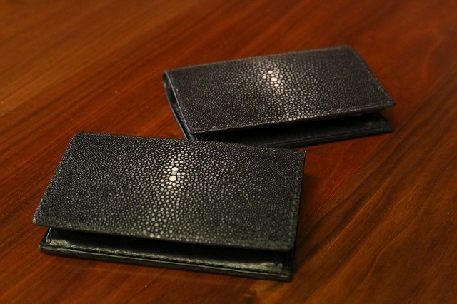 吟スリエイ（スティングレイ）使用 セミロングウォレット（二つ折り財布）特注カスタムオーダーメイド