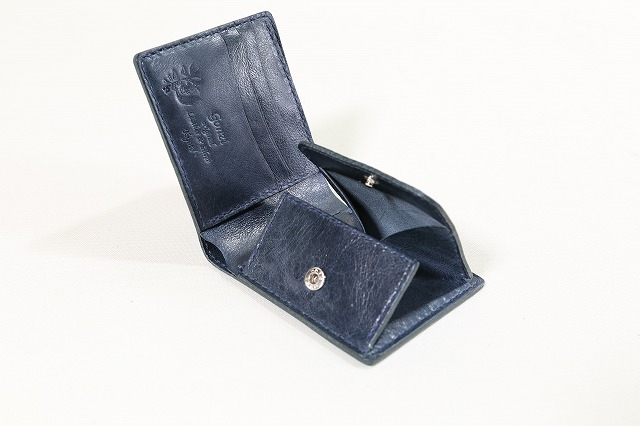 イタリアンタンニン鞣しラクダ革使用コインボックスケース ハーフウォレット（二つ折り財布）特注カスタムオーダー